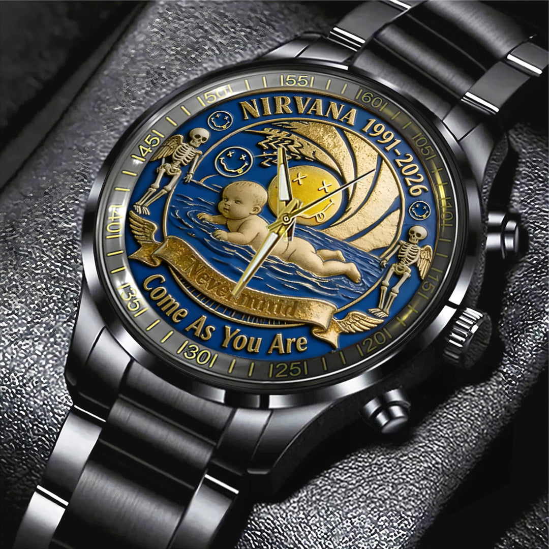 Nirvana x Nevermind 35th Anniversary Black Stainless Steel Watch – TANTN20049