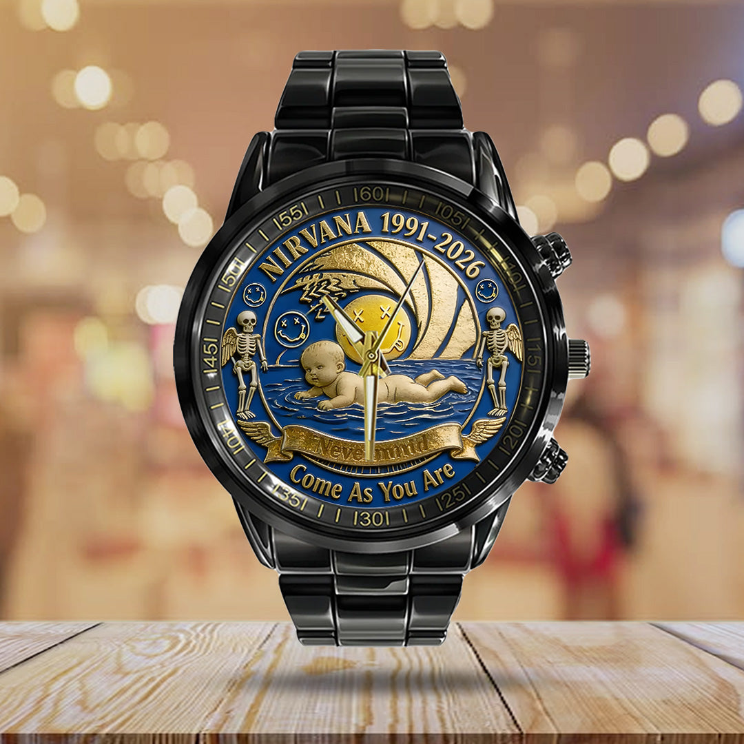 Nirvana x Nevermind 35th Anniversary Black Stainless Steel Watch – TANTN20049