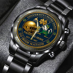 Notre Dame Fighting Irish Football 138th Anniversary 2025 Black Stainless Steel Watch – TANTN16197