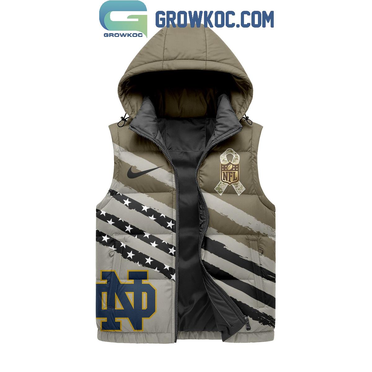 Notre Dame Fighting Irish Salute To Service Sleeveless Puffer Jacket