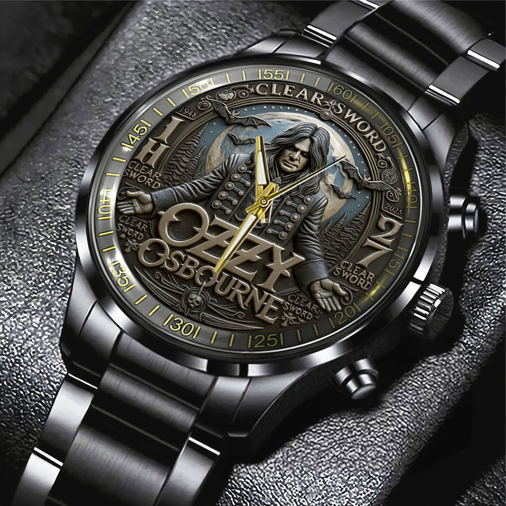 Ozzy Osbourne Black Stainless Steel Watch – TMTHU1039