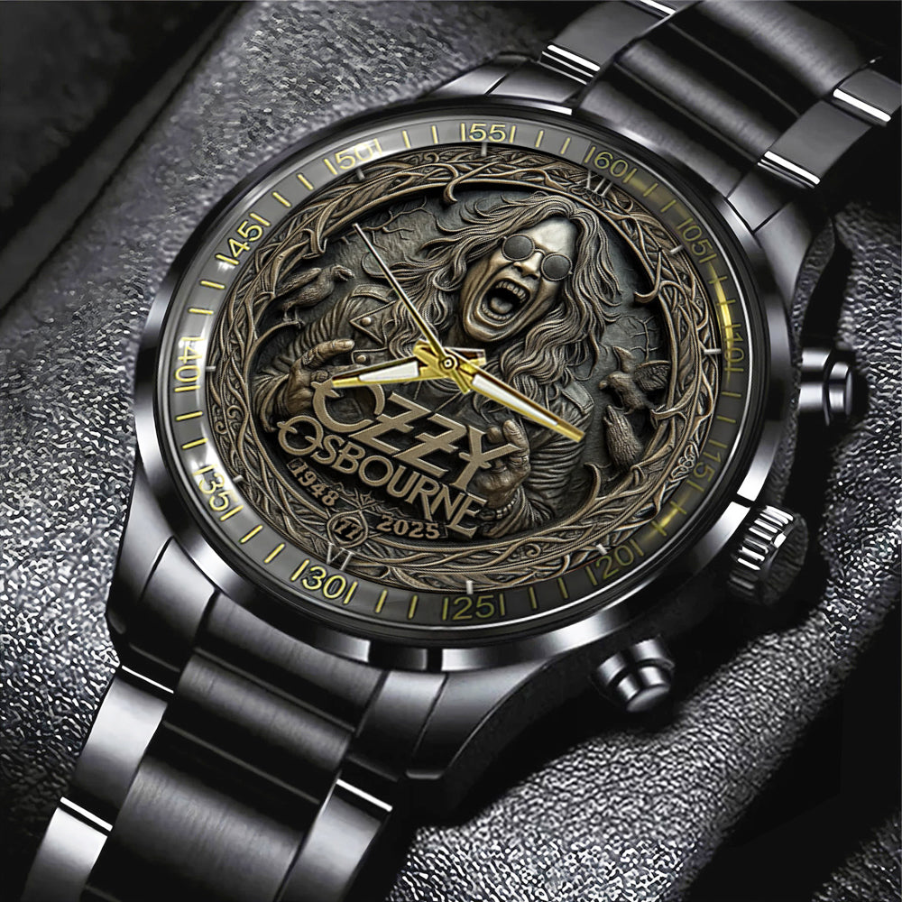 Ozzy Osbourne Black Stainless Steel Watch – TMTHU1038