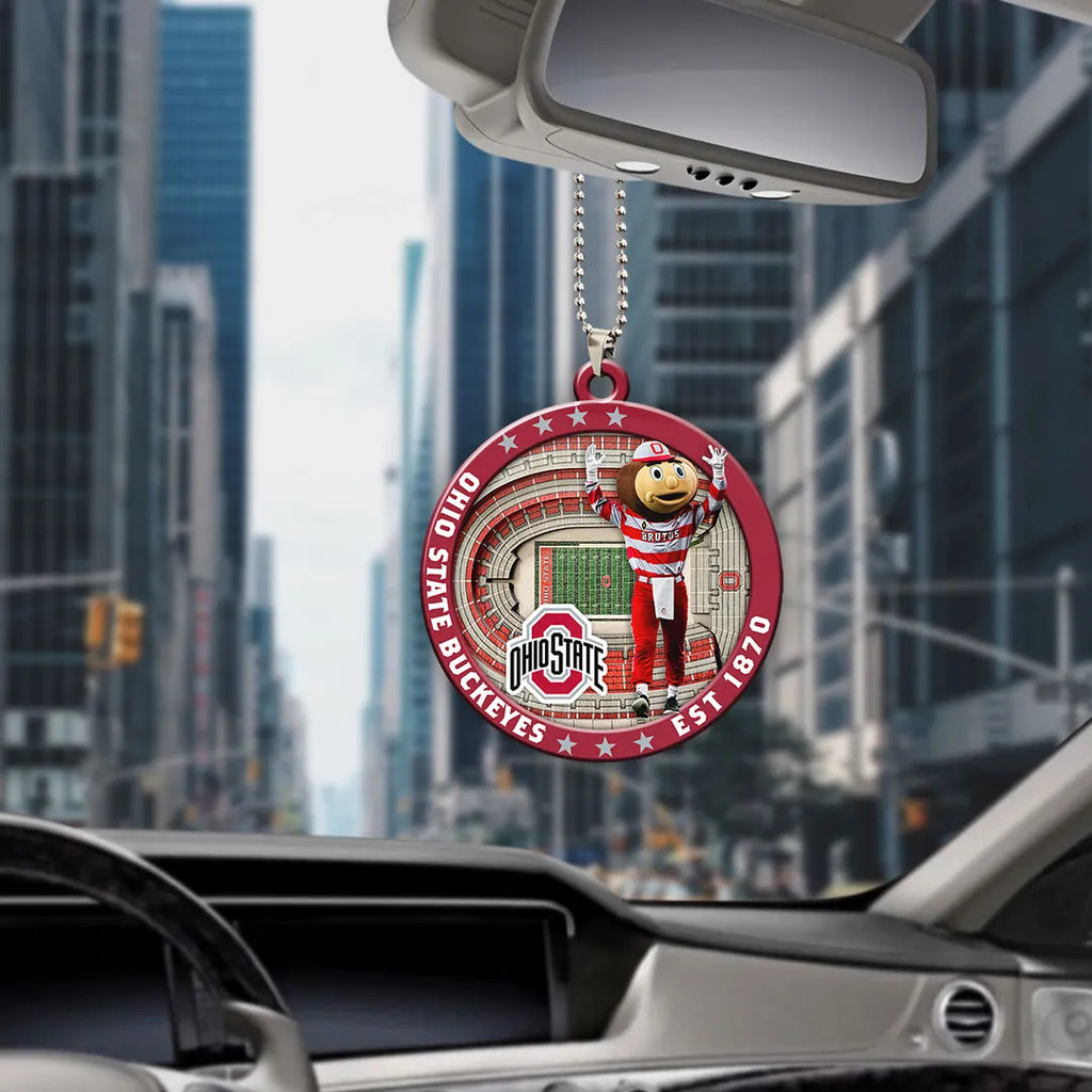 Ohio State Buckeyes Football Custom shape 2-sided Acrylic Car Ornament – HOATT13115