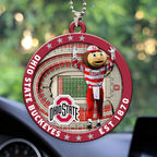 Ohio State Buckeyes Football Custom shape 2-sided Acrylic Car Ornament – HOATT13115