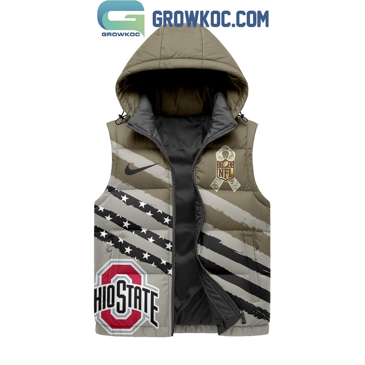 Ohio State Buckeyes Salute To Service Sleeveless Puffer Jacket