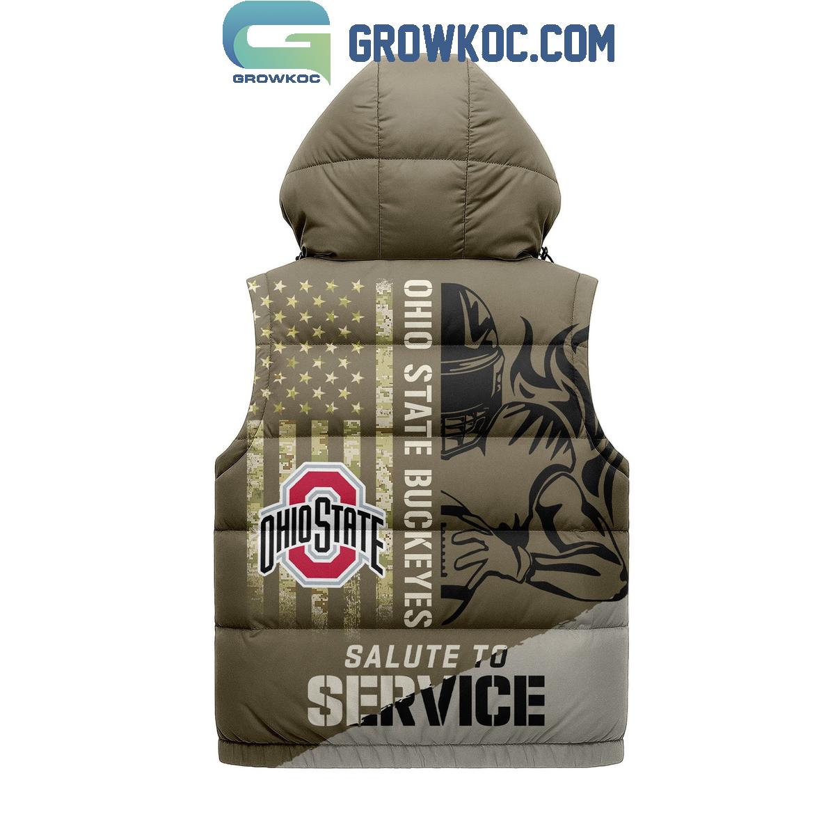 Ohio State Buckeyes Salute To Service Sleeveless Puffer Jacket