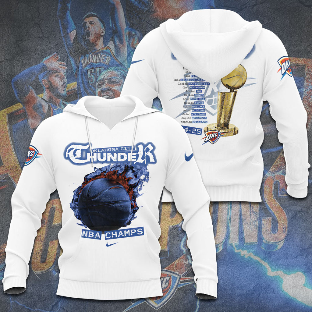 Oklahoma City Thunder 2025 NBA Champions 3D Apparel – TANTN 13880