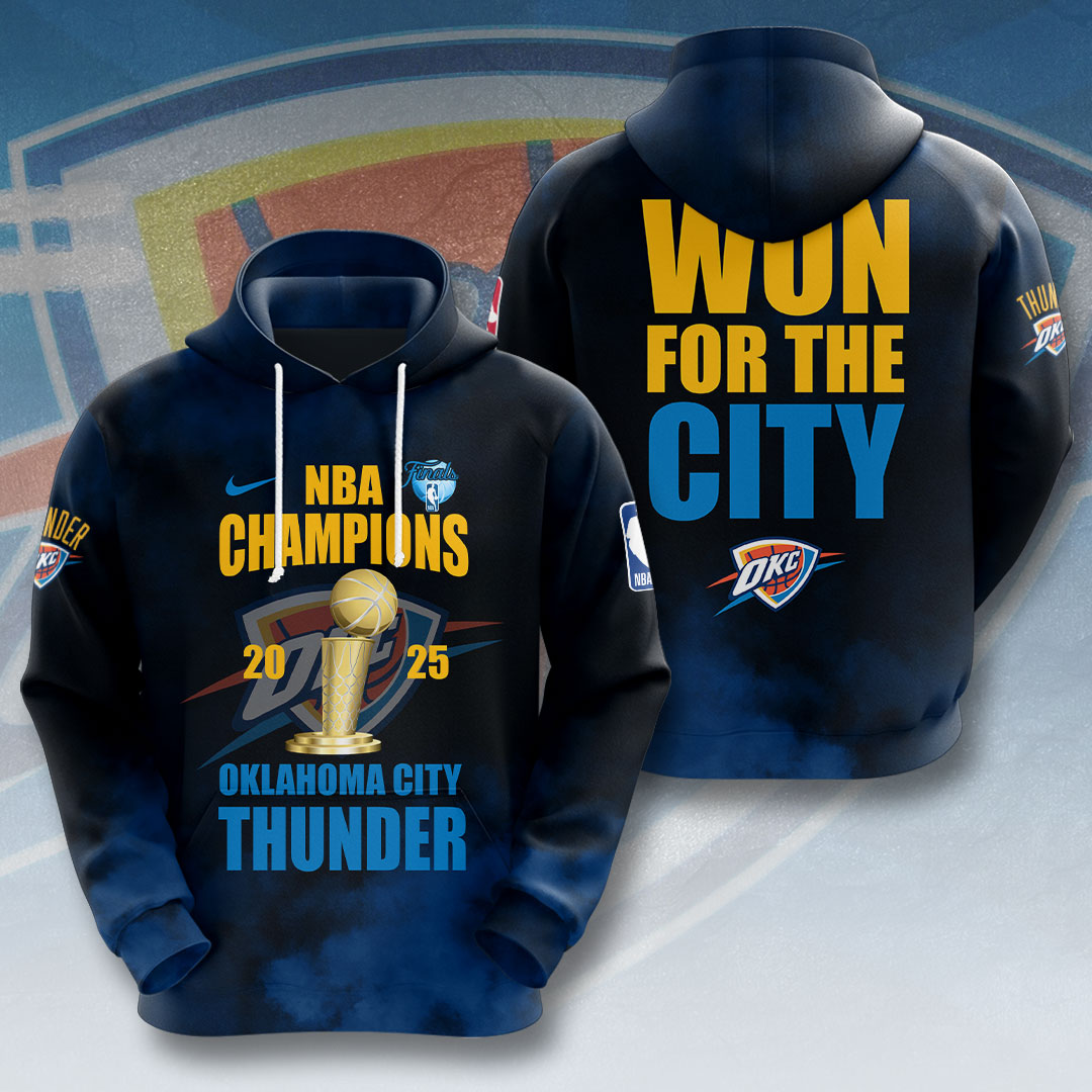 Oklahoma City Thunder 2025 NBA Champions 3D Apparel – HOATT 11359