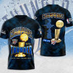 Oklahoma City Thunder 2025 NBA Champions 3D Apparel – MAITM 11776