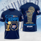 Oklahoma City Thunder 2025 NBA Champions 3D Apparel – MAITM 11839