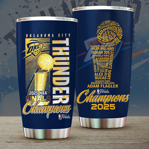 Oklahoma City Thunder 2025 NBA Champions Tumbler Cup – MAITM 11883