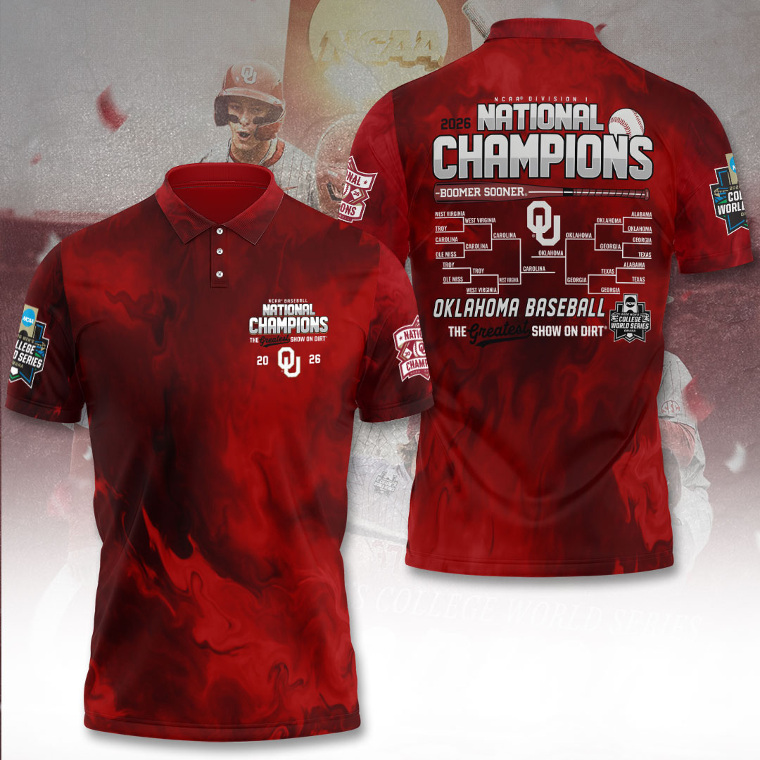 Oklahoma Sooners 2026 NCAA Baseball Men's College World Series Champions 3D Apparel – TANTN23849