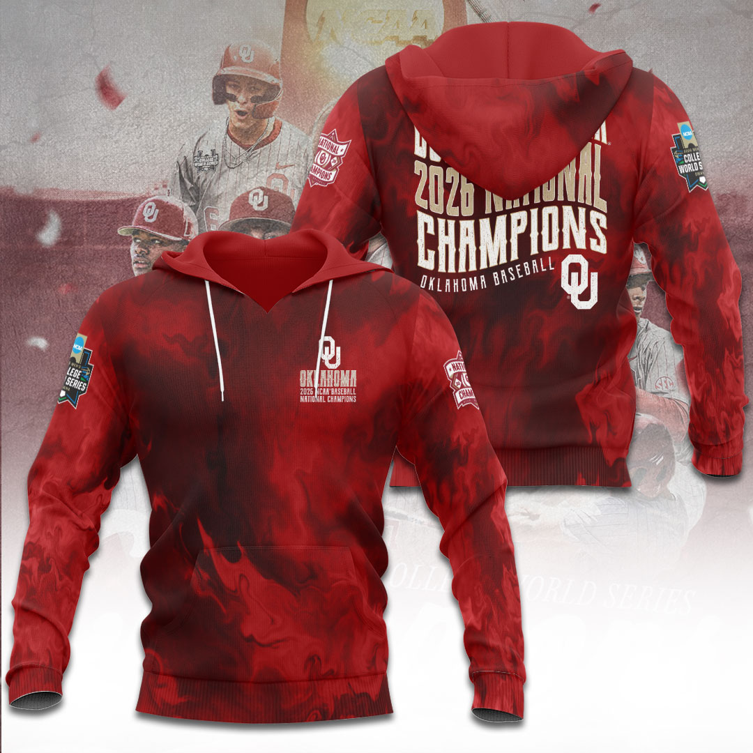 Oklahoma Sooners 2026 NCAA Baseball Men's College World Series Champions 3D Apparel – TANTN23845
