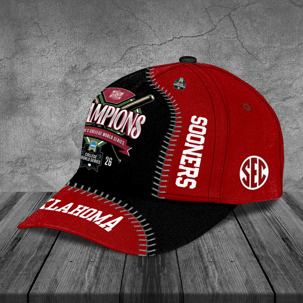 Oklahoma Sooners 2026 NCAA Baseball Men's College World Series Champions Classic Cap – TANTN23903