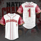 Oklahoma Sooners 2026 NCAA Baseball Men's College World Series Champions Baseball Jersey – TMTHU7022