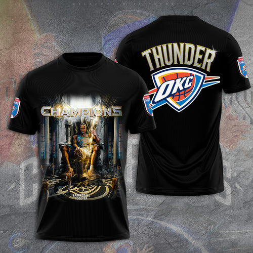 Oklahoma City Thunder 2025 NBA Champions 3D Apparel – TANTN 13955