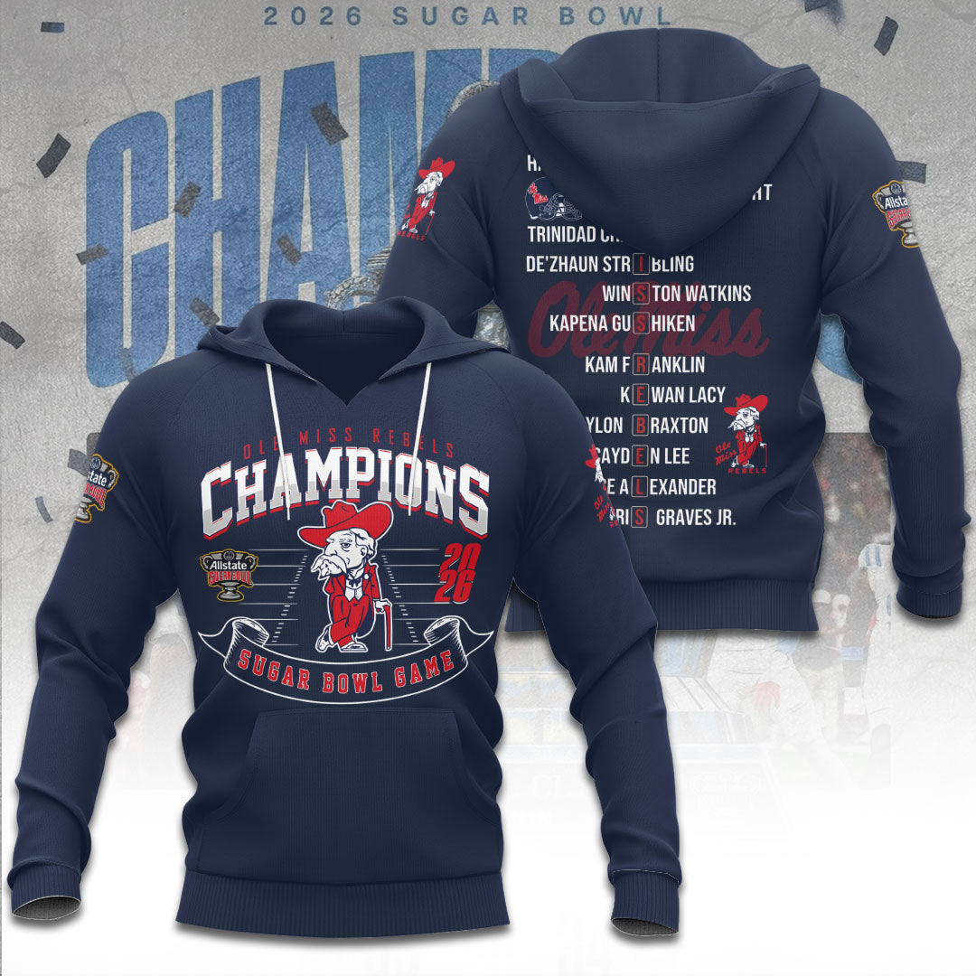 Ole Miss Rebels Football 3D Apparel – TANTN19889