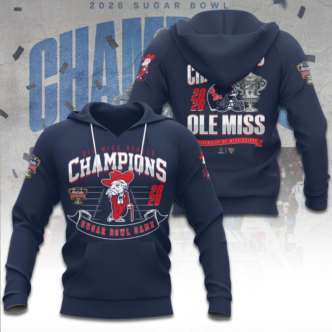 Ole Miss Rebels Football 3D Apparel – TANTN19893
