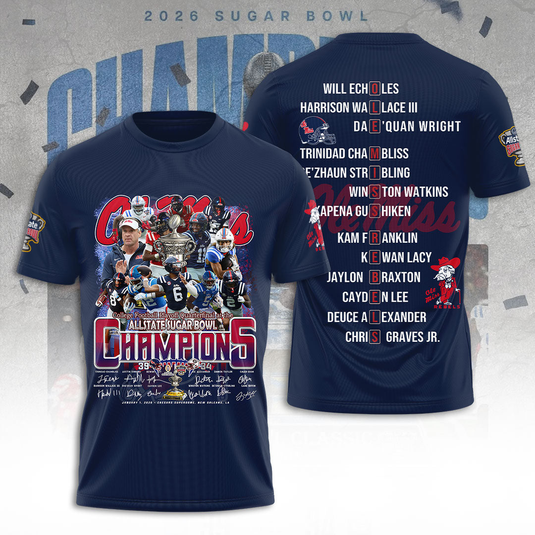 Ole Miss Rebels Football 3D Apparel – TANTN19924