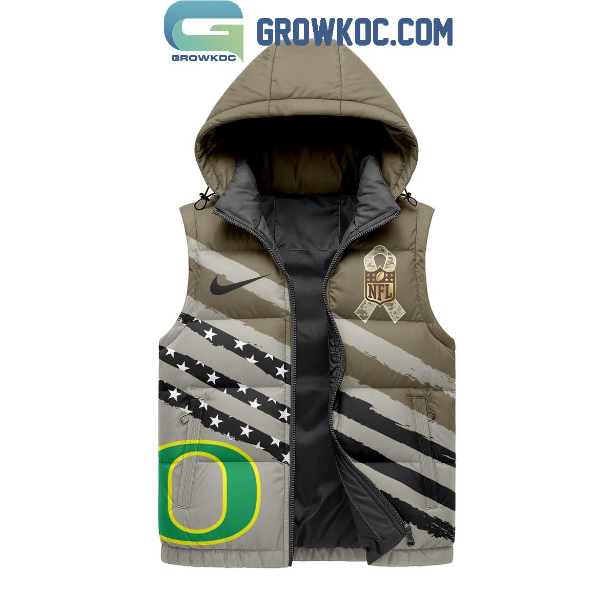 Oregon Ducks Salute To Service Sleeveless Puffer Jacket