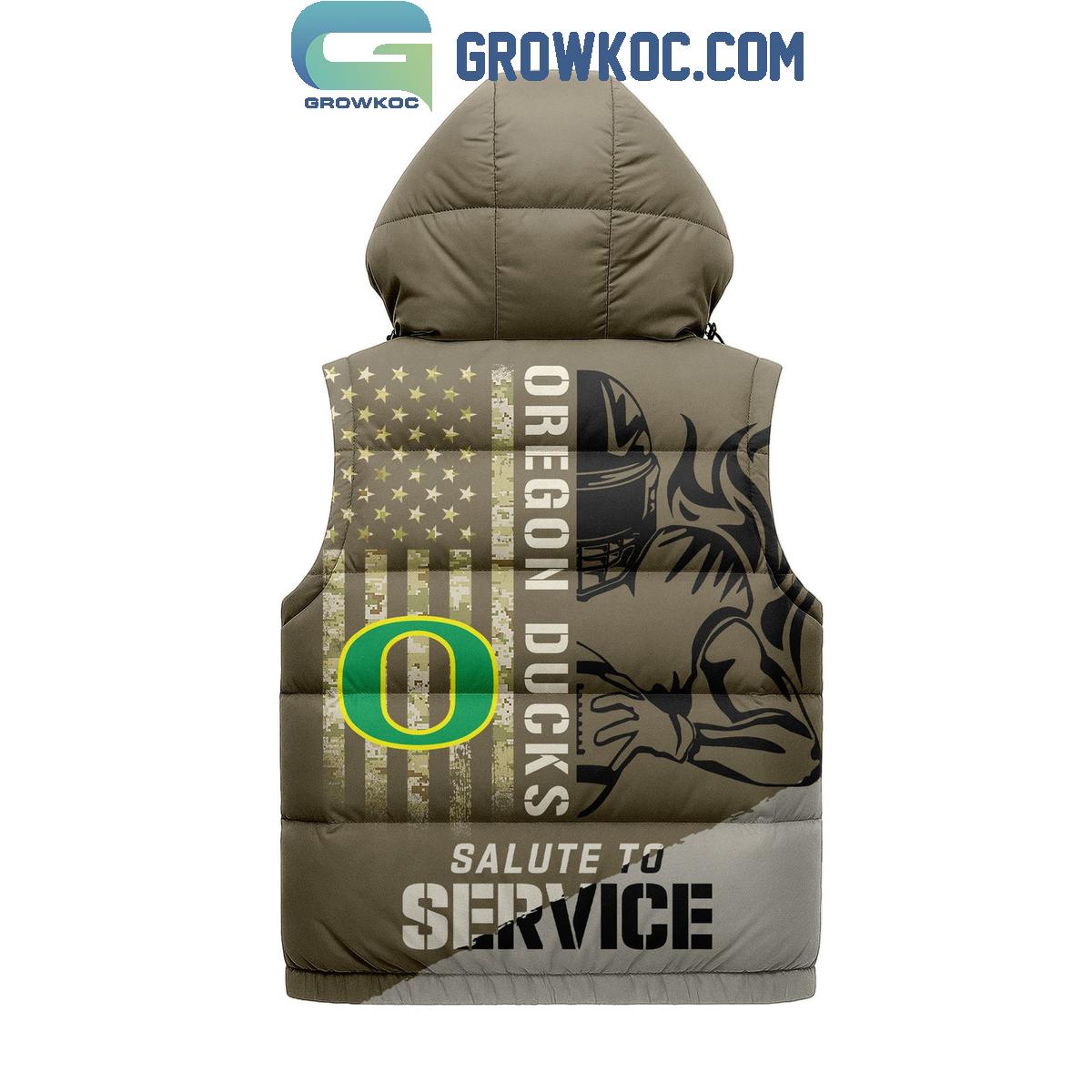 Oregon Ducks Salute To Service Sleeveless Puffer Jacket