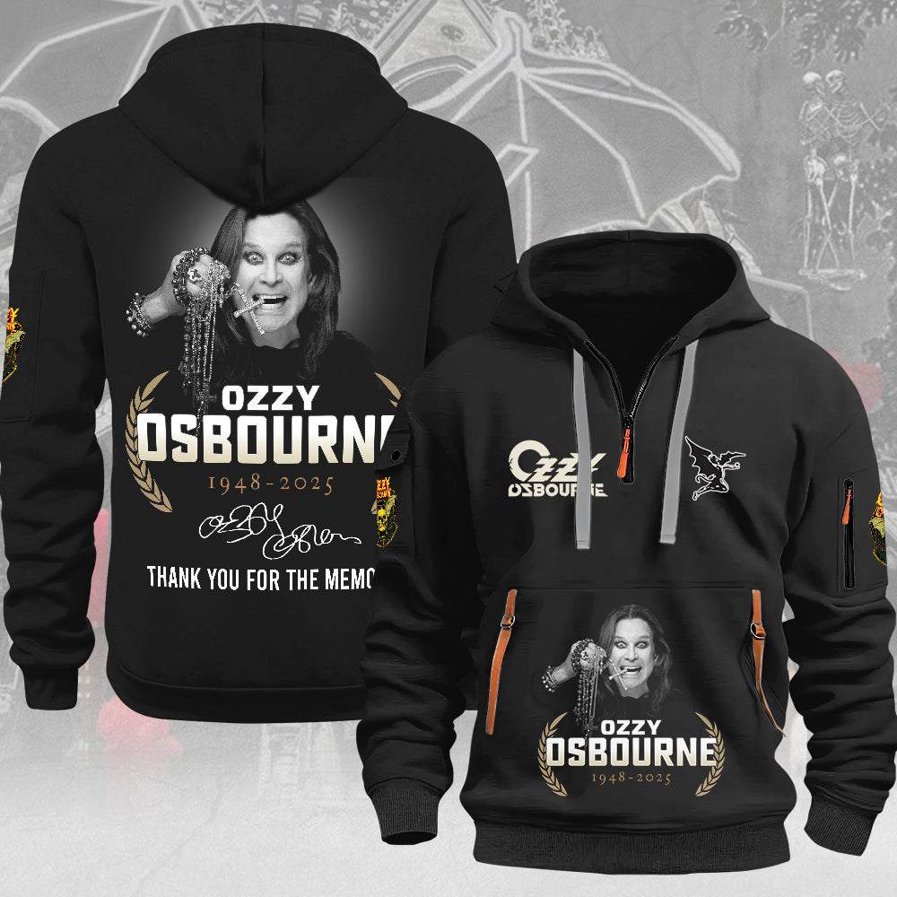 Ozzy Osbourne 2D Quarter Zip Hoodie – MAITM12595