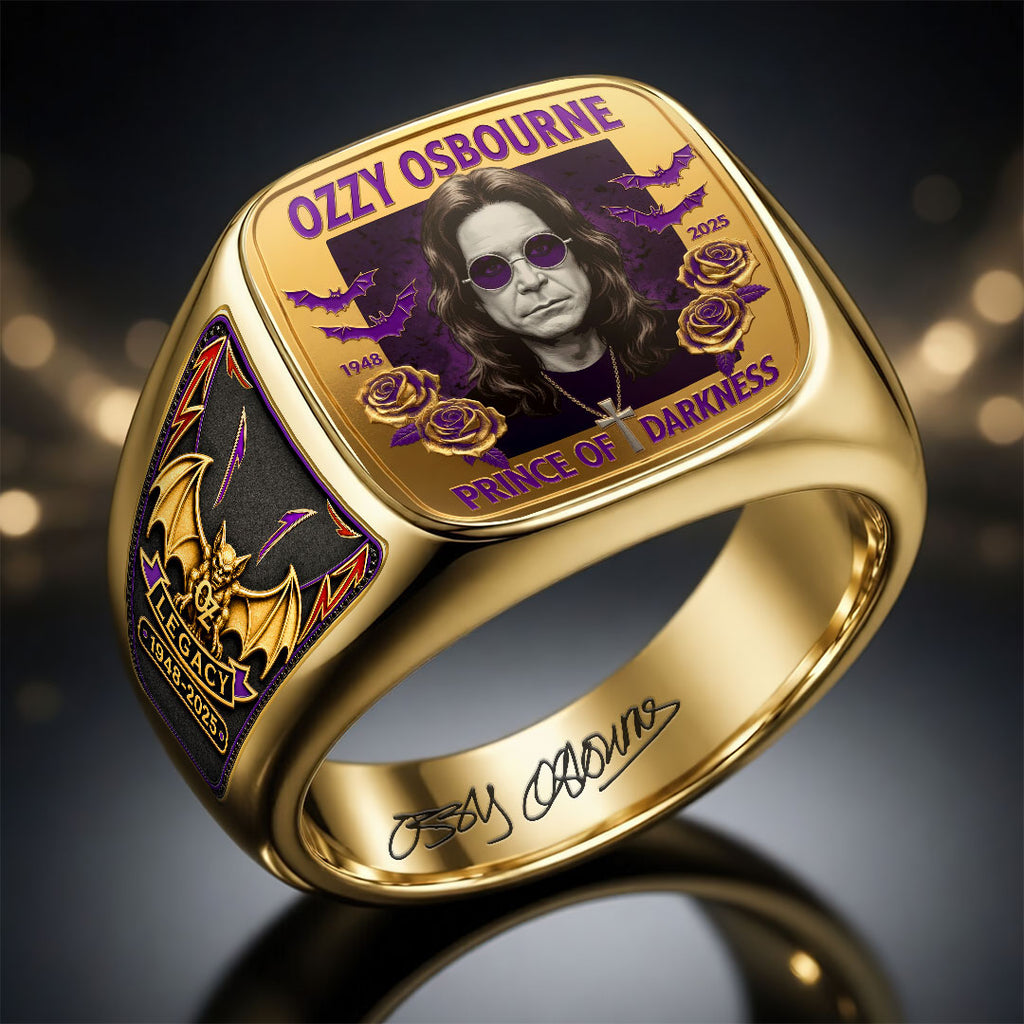 Ozzy Osbourne 3D Engraved Ring – HOATT18359