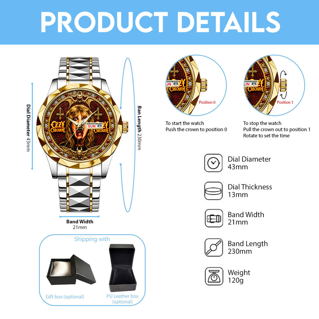 Ozzy Osbourne Alloy Luxury Quartz Watch – HOATT20121
