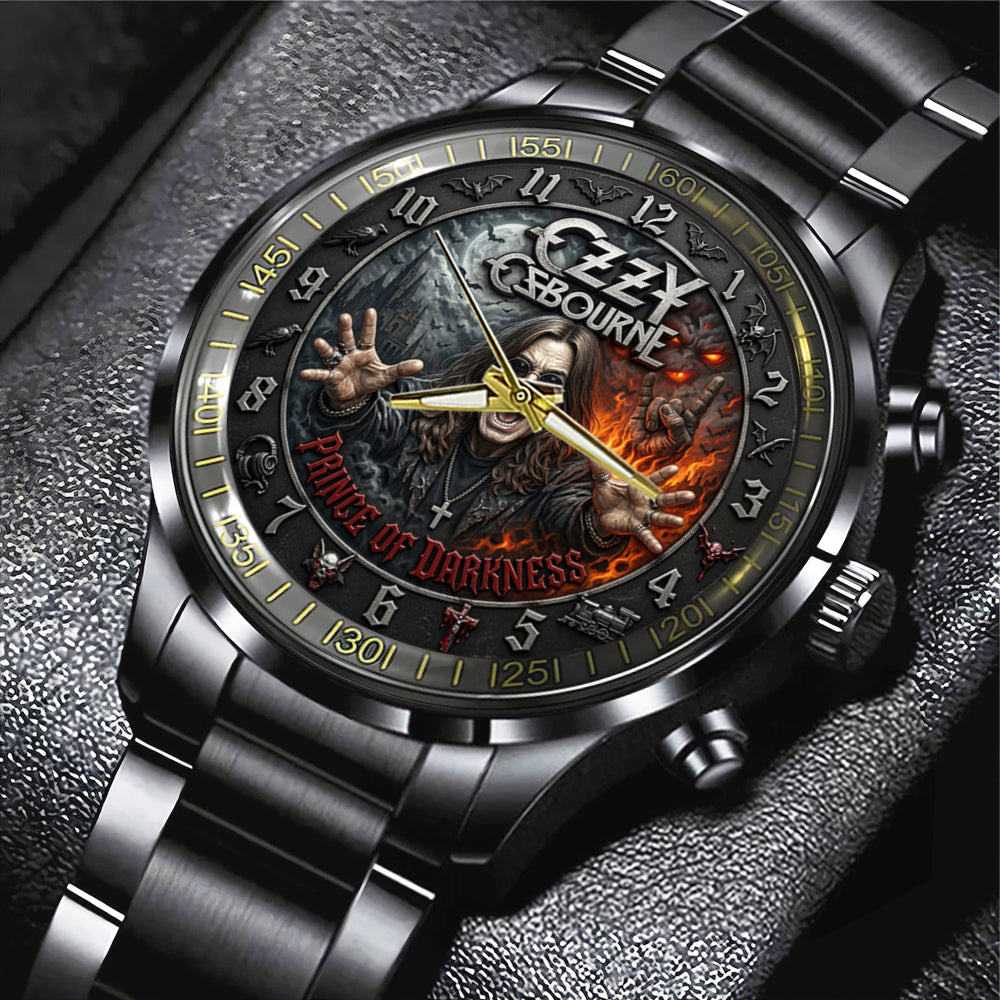 Ozzy Osbourne Black Stainless Steel Watch – TMTHU7947