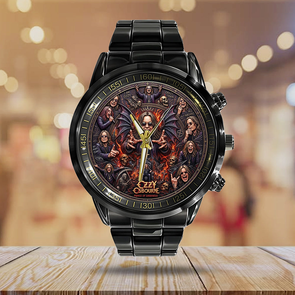 Ozzy Osbourne Black Stainless Steel Watch – TMTHU8038