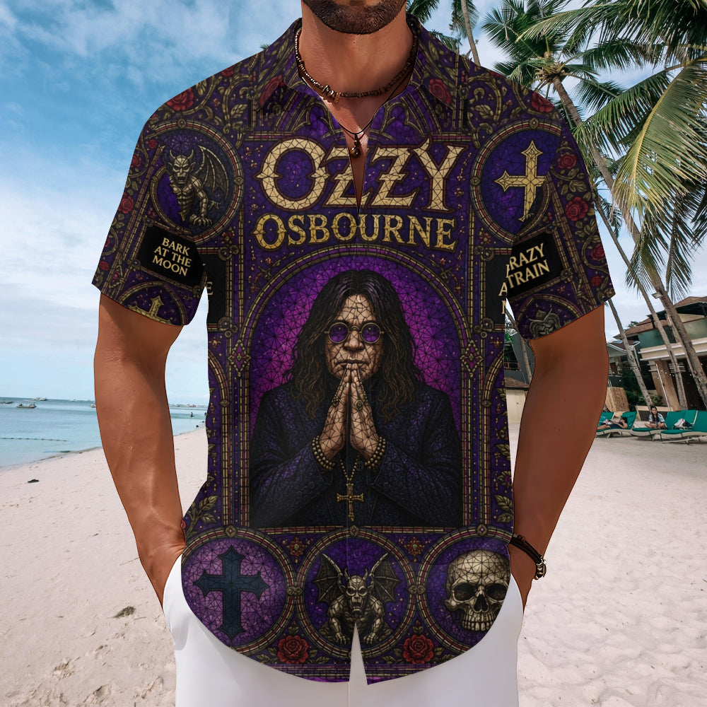 Ozzy Osbourne Short Sleeve Button-Down Shirt – TMTHU7792