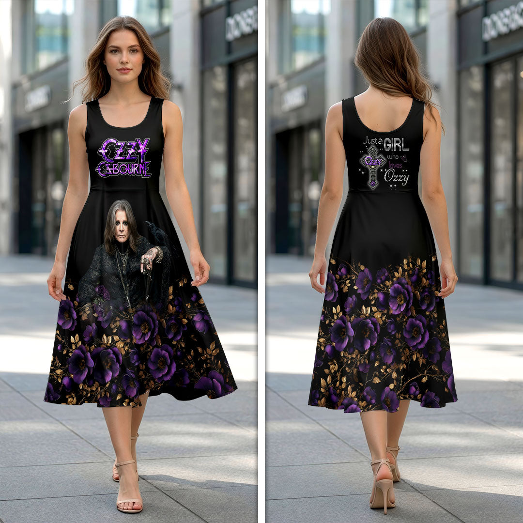 Ozzy Osbourne Sleeveless Knee-Length Dress – HOATT19733