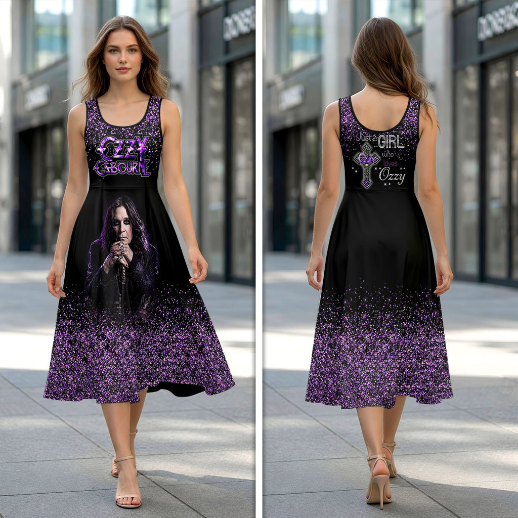 Ozzy Osbourne Sleeveless Knee-Length Dress – HOATT19758