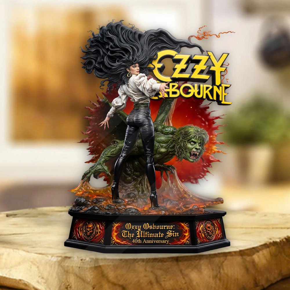 Ozzy Osbourne: The Ultimate Sin 40th Anniversary Custom Shape Acrylic Plaque – TMTHU4996