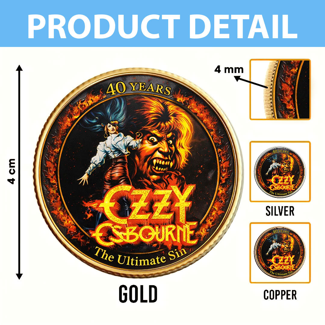 Ozzy Osbourne: The Ultimate Sin 40th Anniversary Commemorative Coin – TMTHU4993