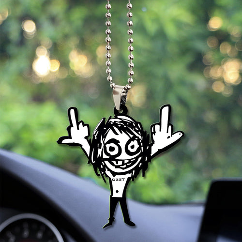 Ozzy Osbourne Custom shape 2-sided Acrylic Car Ornament – GNE 4105