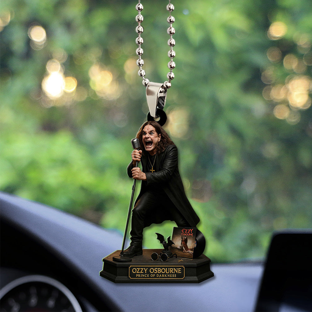 Ozzy Osbourne Custom shape 2-sided Acrylic Car Ornament – TANTN15494