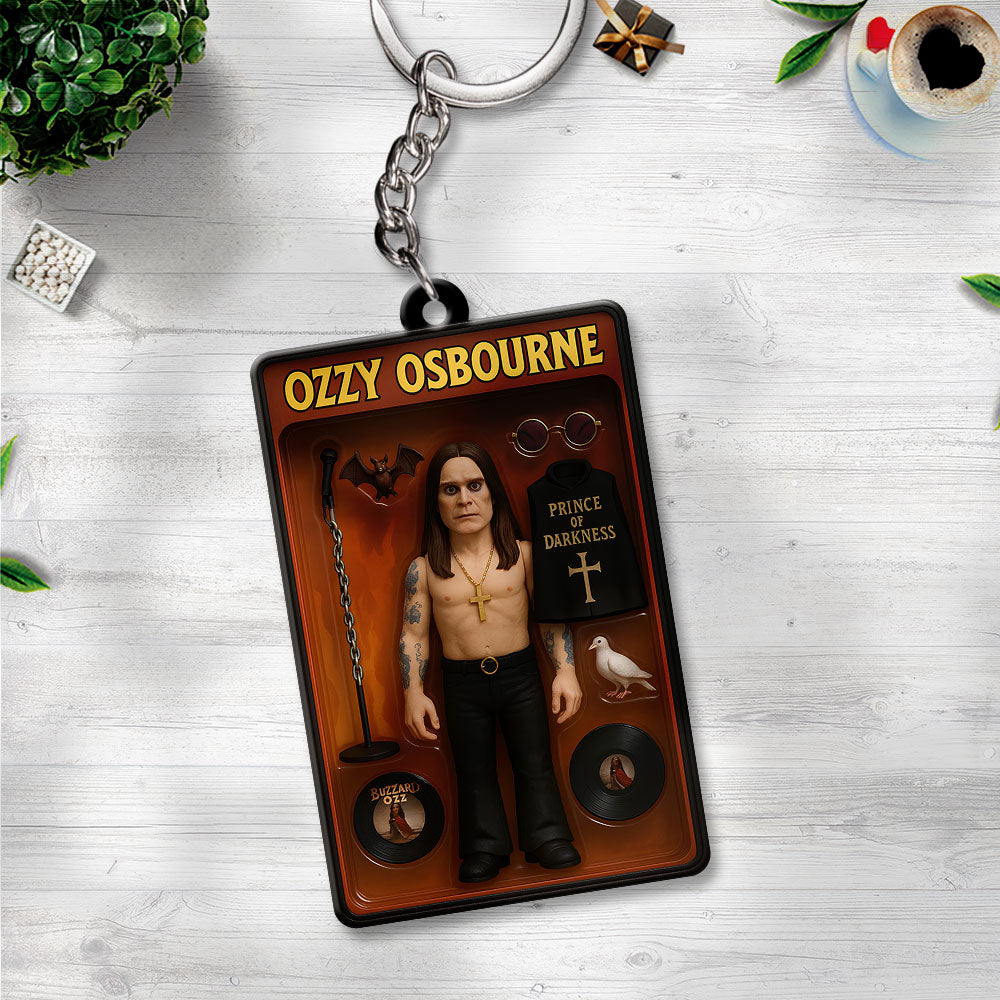 Ozzy Osbourne Custom Shape 2-sided Keychain – GNE 4144