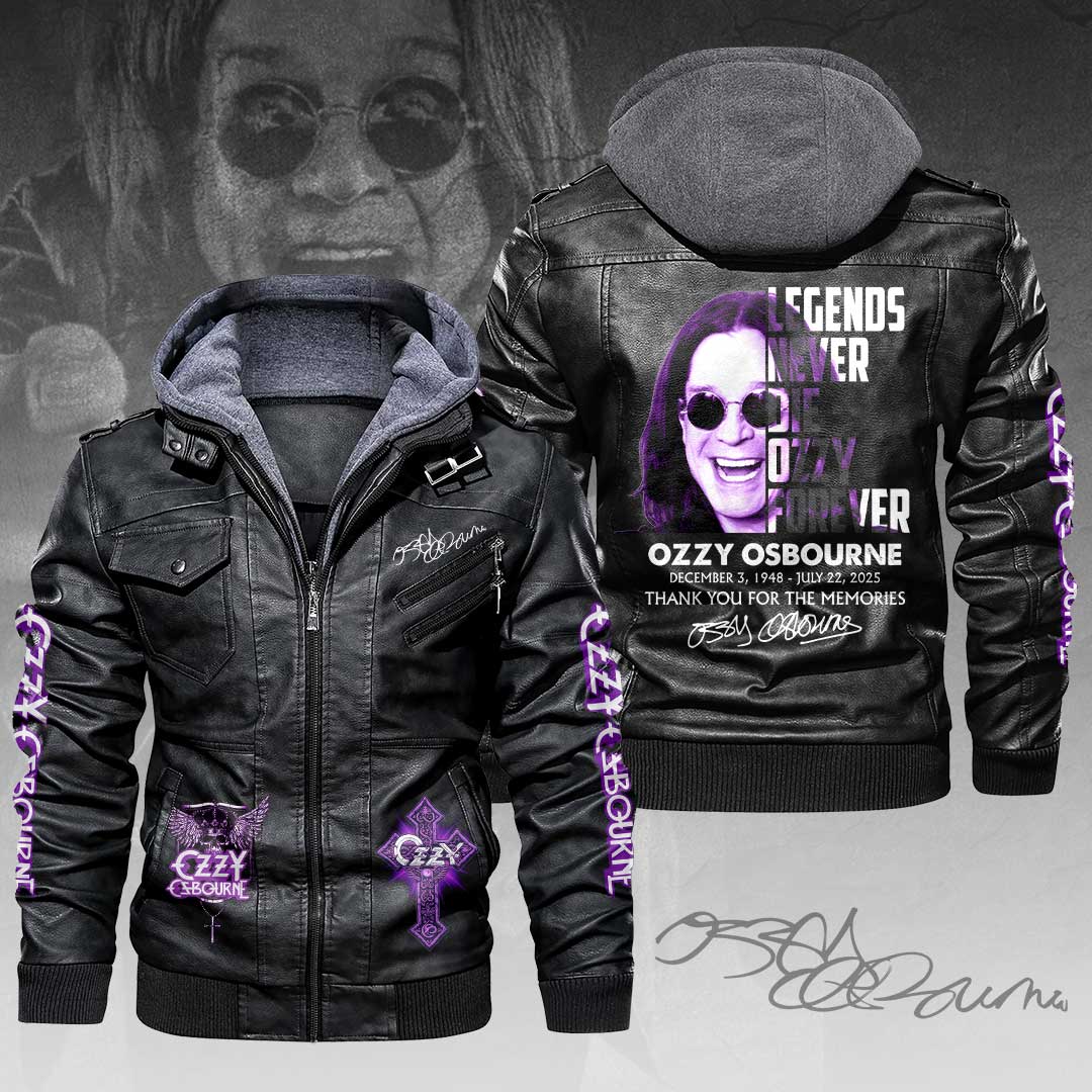 Ozzy Osbourne 2D Leather Hooded Jacket – HOATT14891