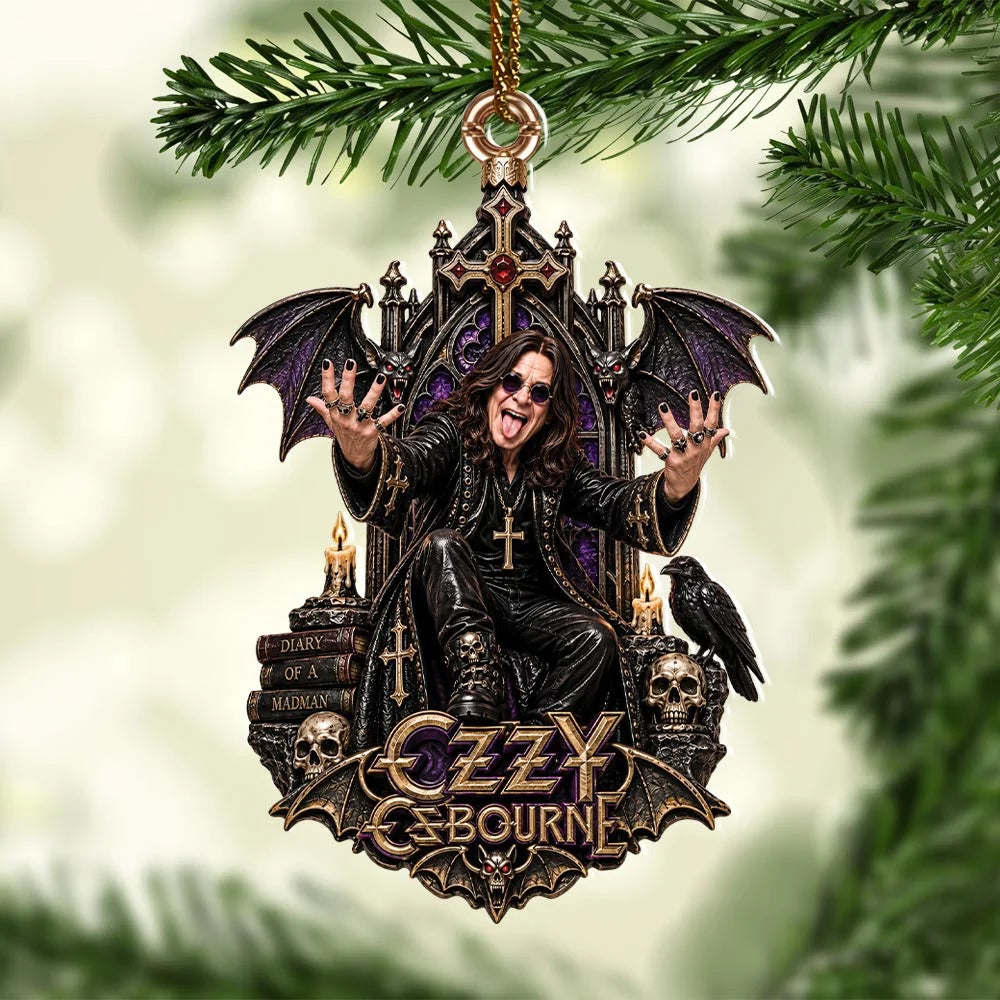 Ozzy Osbourne Custom Shape 2-side Printed Acrylic Ornament – HOATT20832