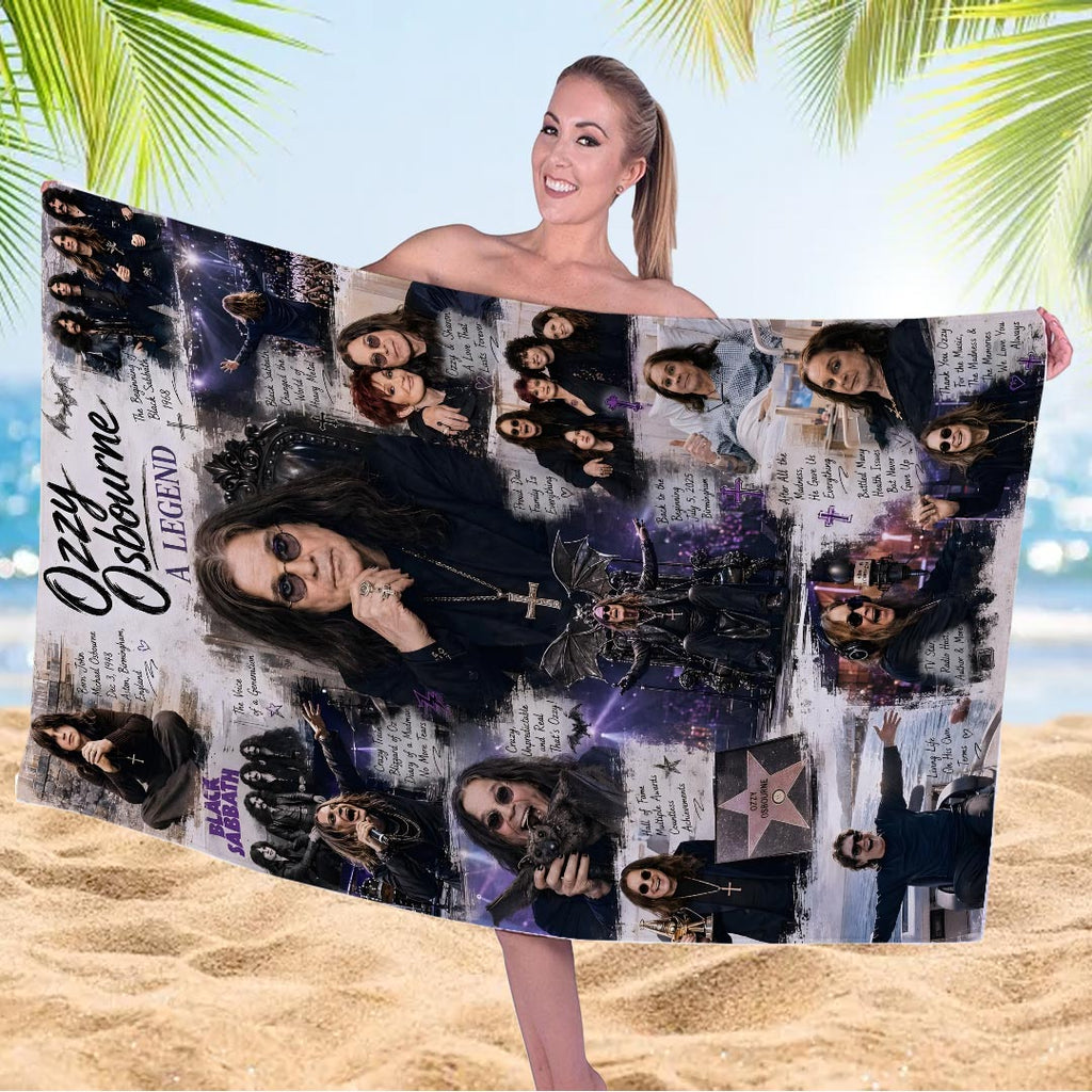 Ozzy Osbourne Rectangle Beach Towel – HOATT18492