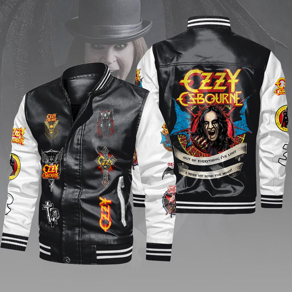 Ozzy Osbourne Leather Bomber Jacket – HOATT15980
