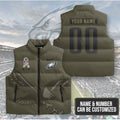 Personalized Philadelphia Eagles x Salute To Service 2025 3D Sleeveless Down Jacket – TMTHU1133