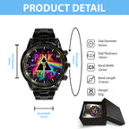 Pink Floyd Black Stainless Steel Watch – GNE 650