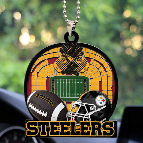 Pittsburgh Steelers Custom shape 2-sided Acrylic Car Ornament – TMTHU755