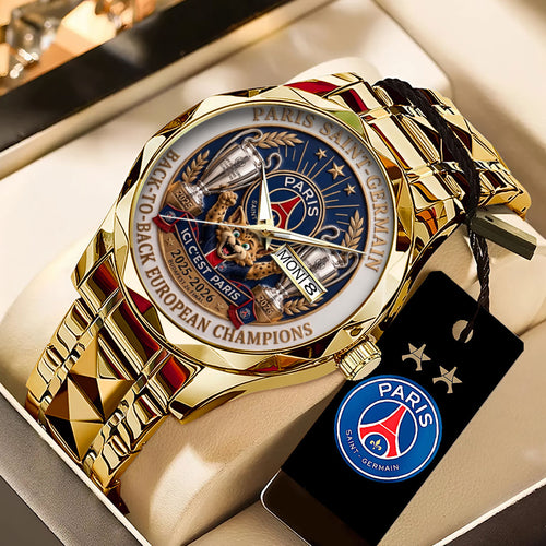 Paris Saint-Germain Champions of Europe 25/26 Alloy Luxury Quartz Watch – TANTN23313