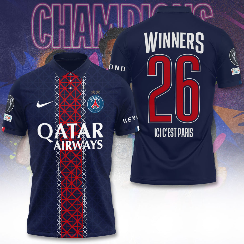 Paris Saint-Germain Champions of Europe 25/26 3D Apparel – TANTN23272