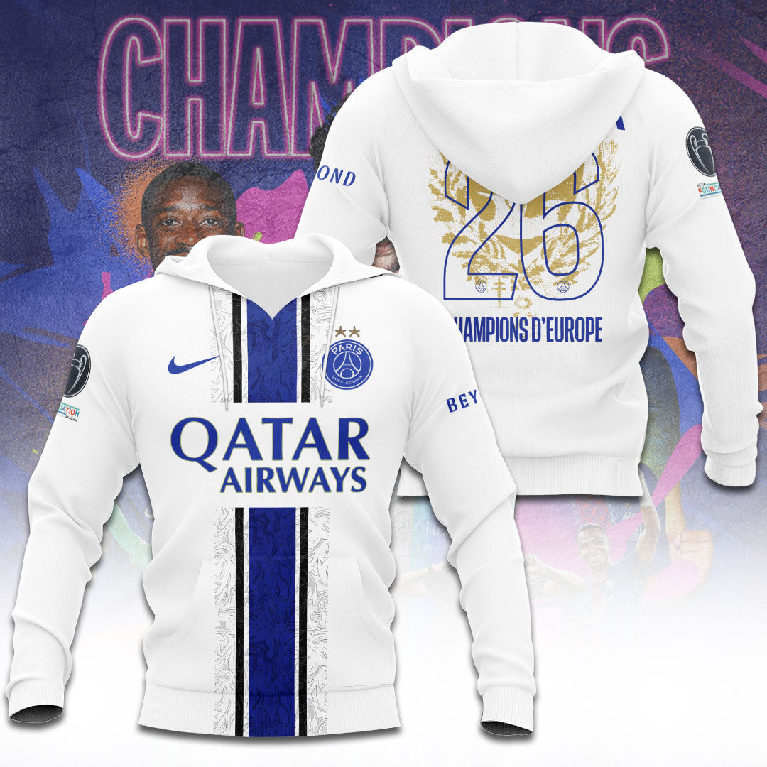 Paris Saint-Germain Champions of Europe 25/26 3D Apparel – TANTN23307