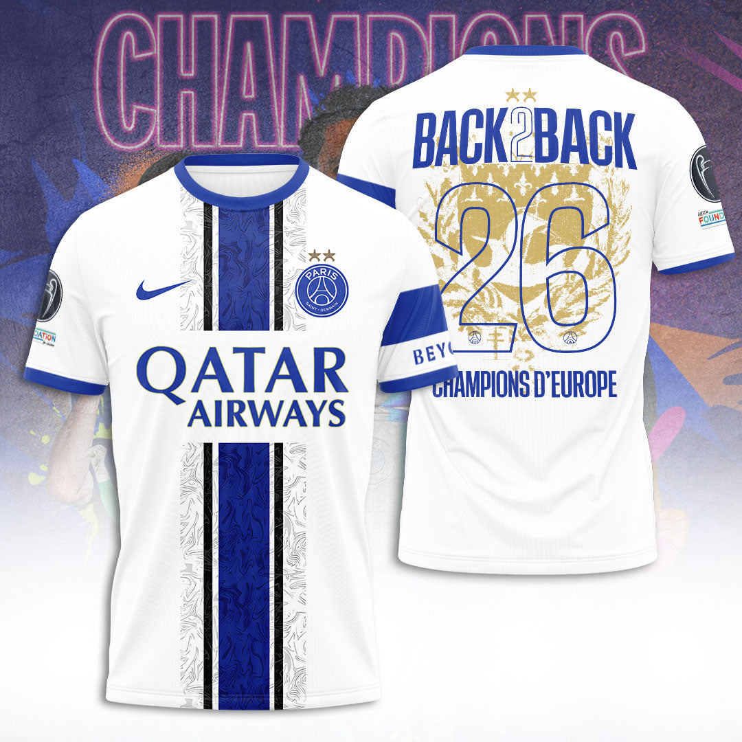 Paris Saint-Germain Champions of Europe 25/26 3D Apparel – TANTN23307