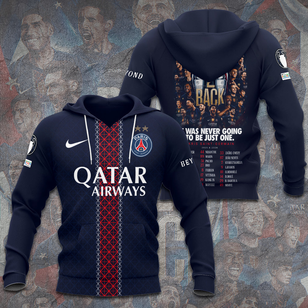 Paris Saint-Germain 25/26 Champions League Champions 3D Apparel – GNE6949